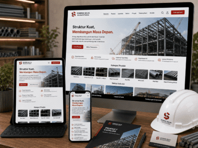 portofolio website Sinergi Baja — webnix