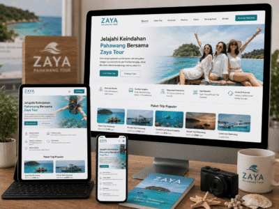 portofolio website Zaya Pahawang Tour — webnix